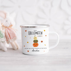 Personalised Halloween Pumpkin Kids Mug, Custom Name Gift