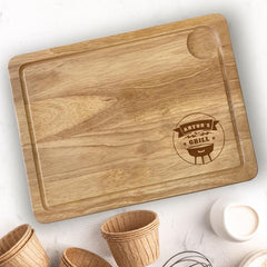 Personalised Handled BBQ Chopping Board, Custom Grill Gift for Dad
