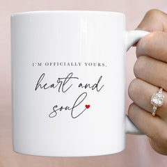 Personalised Heart and Soul Mug Coaster Set Romantic Couple Gift for Wife Girlfriend Wedding Anniversary Birthday Valentine's Day Keepsake