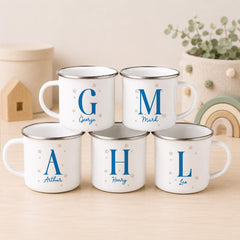 Personalised Initial Mug, Custom Name Kids Mug, Boys Monogram Gift