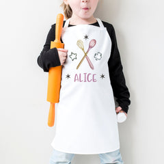 Personalised Kids Apron With Name Christmas Gift For Children Birthday Daughter Granddaughter Niece