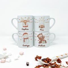 Personalised Kids Christmas Mug With Child's Name Boy Girl Gift For Son Daughter Grandson Granddaughter Present