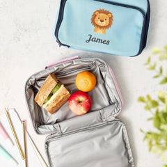 Personalised Kids Lunch Cooler Bag with Kids Name Rainbow Unicorn Astronaut Bee Dinosaur Football Designs Back to School Gift for Boys Girls