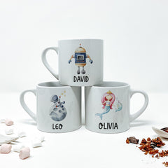 Personalised Kids Mug With Child's Name Christmas Birthday Gift For Boy Girl Xmas Present