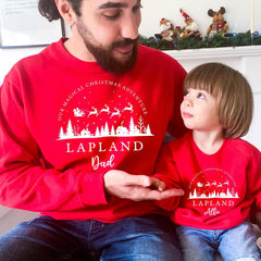 Personalised Lapland Trip Christmas Jumper, Matching Family Xmas Sweatshirt, Kids and Adults
