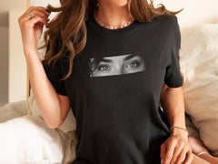 Personalised Lip or Eyes Portrait T-Shirt for Her – Photo Tee Gift for Valentine's Day