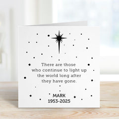 Personalised Memorial Card Sympathy Condolence Card Remembrance Card Celebration of Life Custom Name Bereavement Loss of Loved One Keepsake
