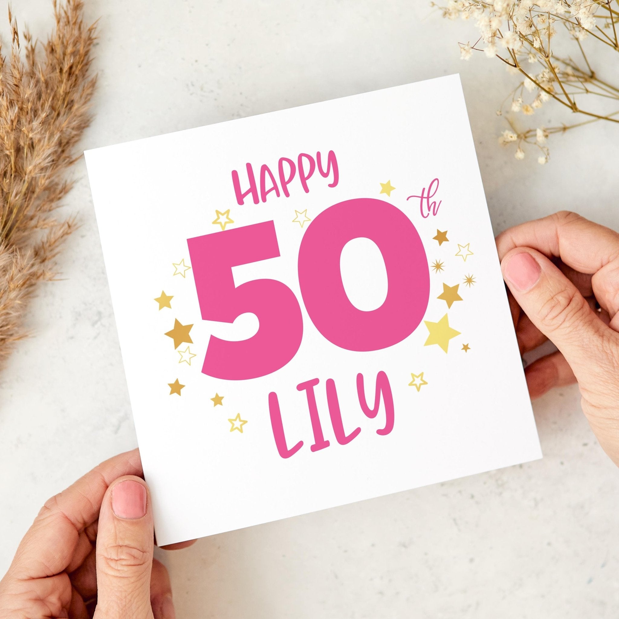 Personalised Milestone Birthday Card with Name Special Gift for 18th 21st 30th 40th 50th Celebration for Her Mum Wife Friend Niece