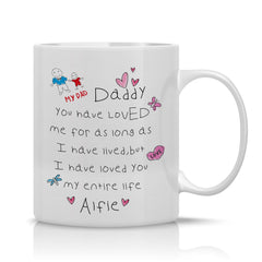 Personalised Mug For Dad, Father'S Day Christmas Birthday Gift For Daddy, Dada Papa