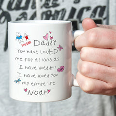 Personalised Mug For Dad, Father'S Day Christmas Birthday Gift For Daddy, Dada Papa