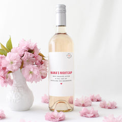 Personalised Nana Wine Label Gift Funny Grandma Bottle Sticker Mother’s Day, Birthday, Christmas Gift for Nan Prosecco & Wine Lovers