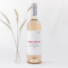 Personalised Nana Wine Label Gift Funny Grandma Bottle Sticker Mother’s Day, Birthday, Christmas Gift for Nan Prosecco & Wine Lovers