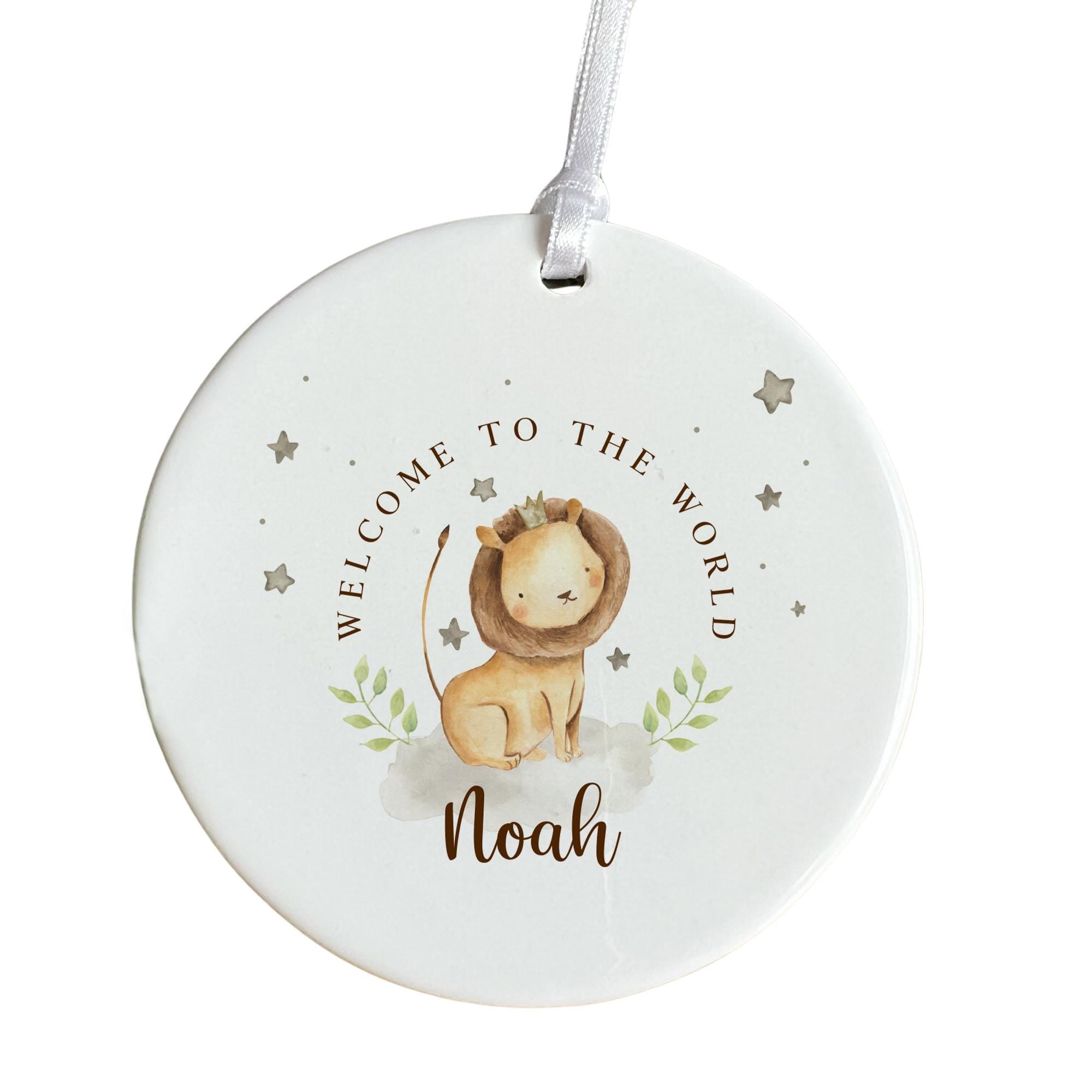 Personalised New Baby Ceramic Ornament New Mum Gift Welcome to the ...