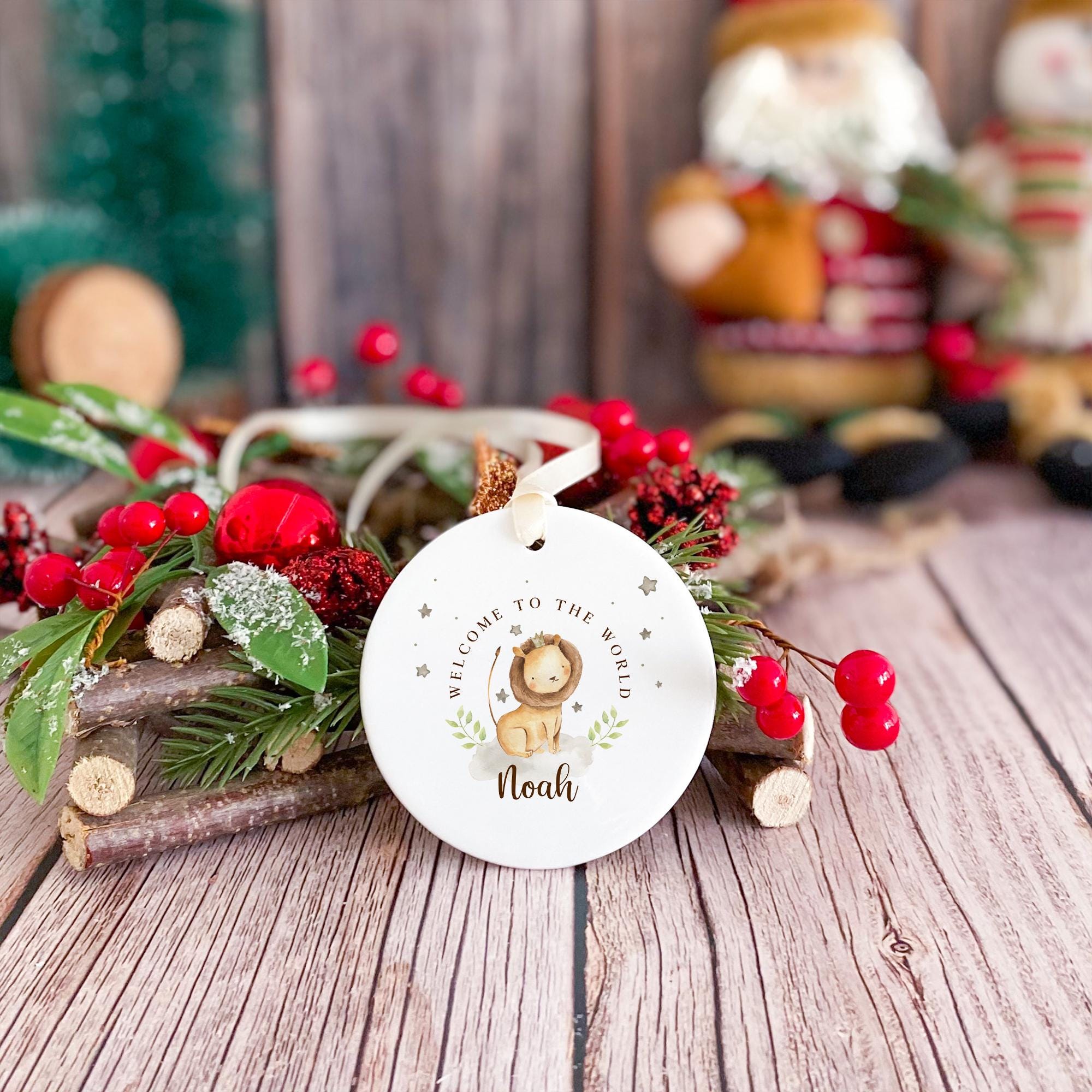 Personalised New Baby Ceramic Ornament New Mum Gift Welcome to the ...