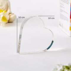 Personalised New Baby Gift Heart - Shaped Acrylic Plaque Custom Keepsake for Baby Boy Girl with Name Birth Date Weight Cute Teddy Train