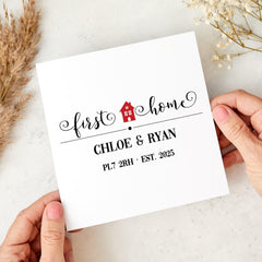 Personalised New Home Card First Home Card Housewarming Gift Custom Moving Home Card New Homeowner Gift Couple New House Newlywed card