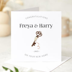 Personalised New Home Card Housewarming Congratulations for Couple Friends or Family Newlyweds First - Time Homeowners Gift Card