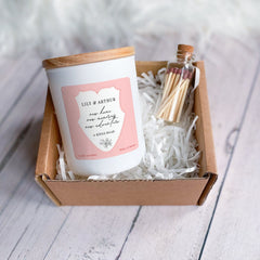 Personalised New Home Scented Candle Gift Set Gift For With Names Address Housewarming Present Couple