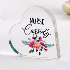 Personalised Nurse Gift with Name Thank You Keepsake Custom Appreciation Present for Her Graduation Nurse Week nu