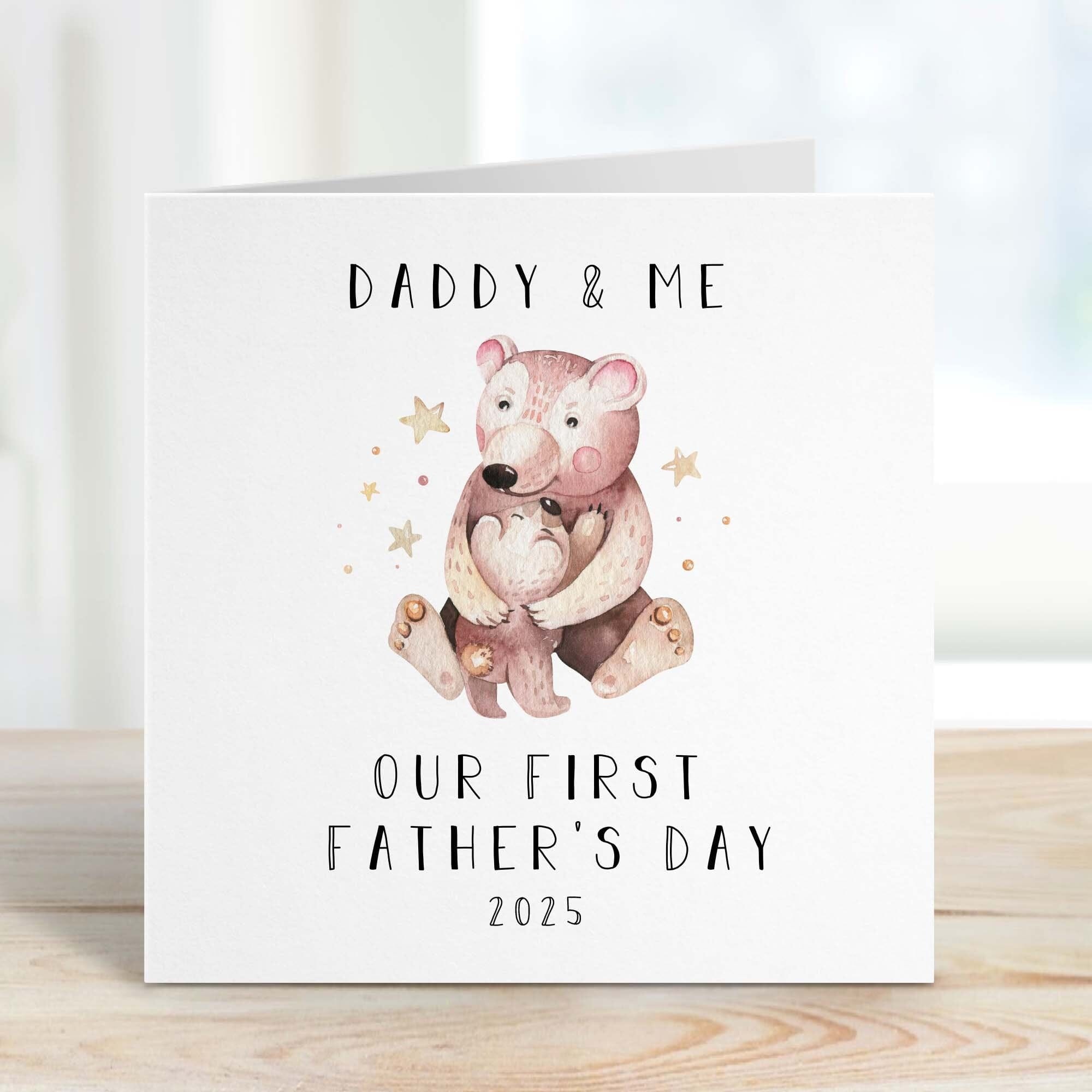 Personalised Our First Fathers Day I Love You Daddy Dad Papa Daddy Bear Fathers Day Card Daddy And Baby Bear Card For Daddy Step Dad Grandad