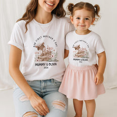 Personalised Our First Mother’s Day Matching T-shirt - Gift for Mummy & Baby