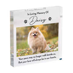 Personalised Pet Memorial Photo Plaque In Loving Memory Acrylic Keepsake with Pet Name & Picture Dog or Cat Loss Sympathy Gift RIP Pet Owner