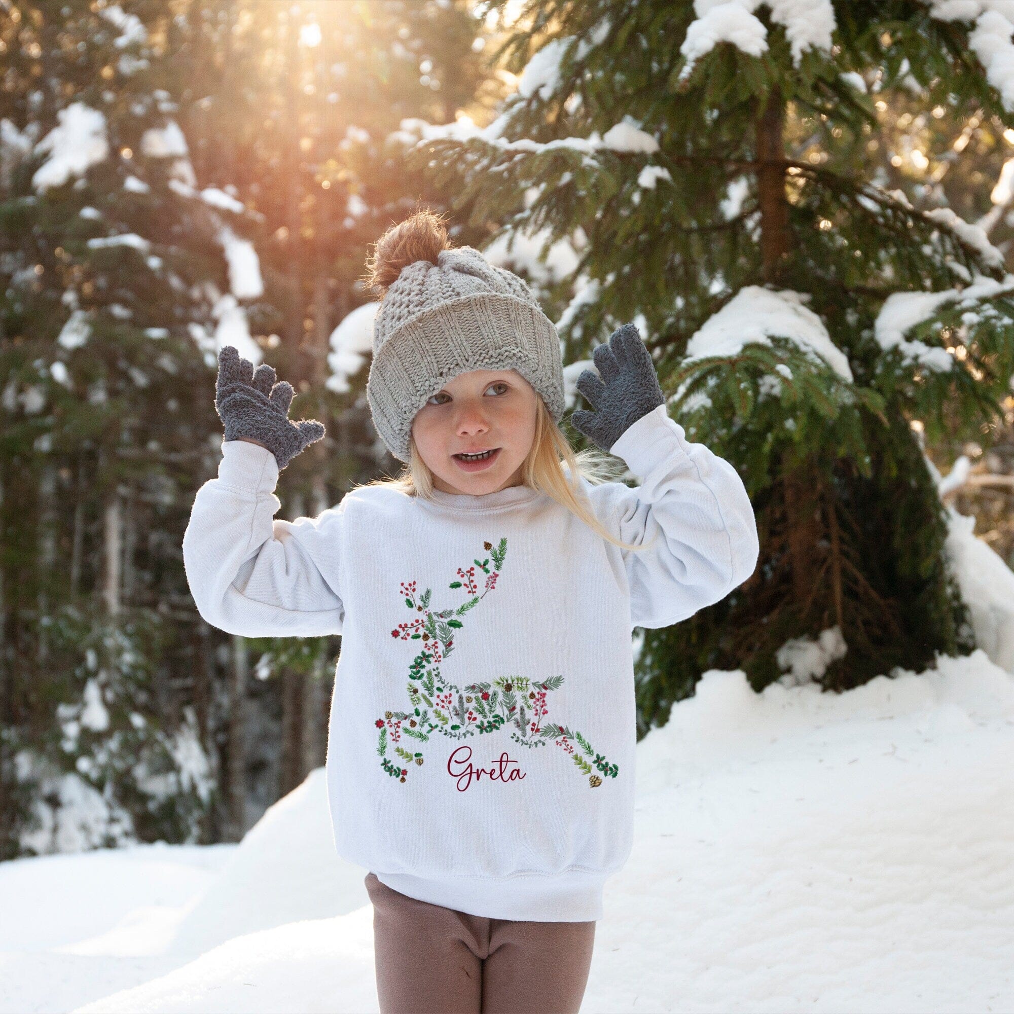 Kids reindeer clearance jumper