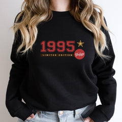 Personalised Retro Year Jumper Vintage Birthday Sweatshirt Limited Edition Gift for Men or Women 18th 21st 30th 40th 50th 60th