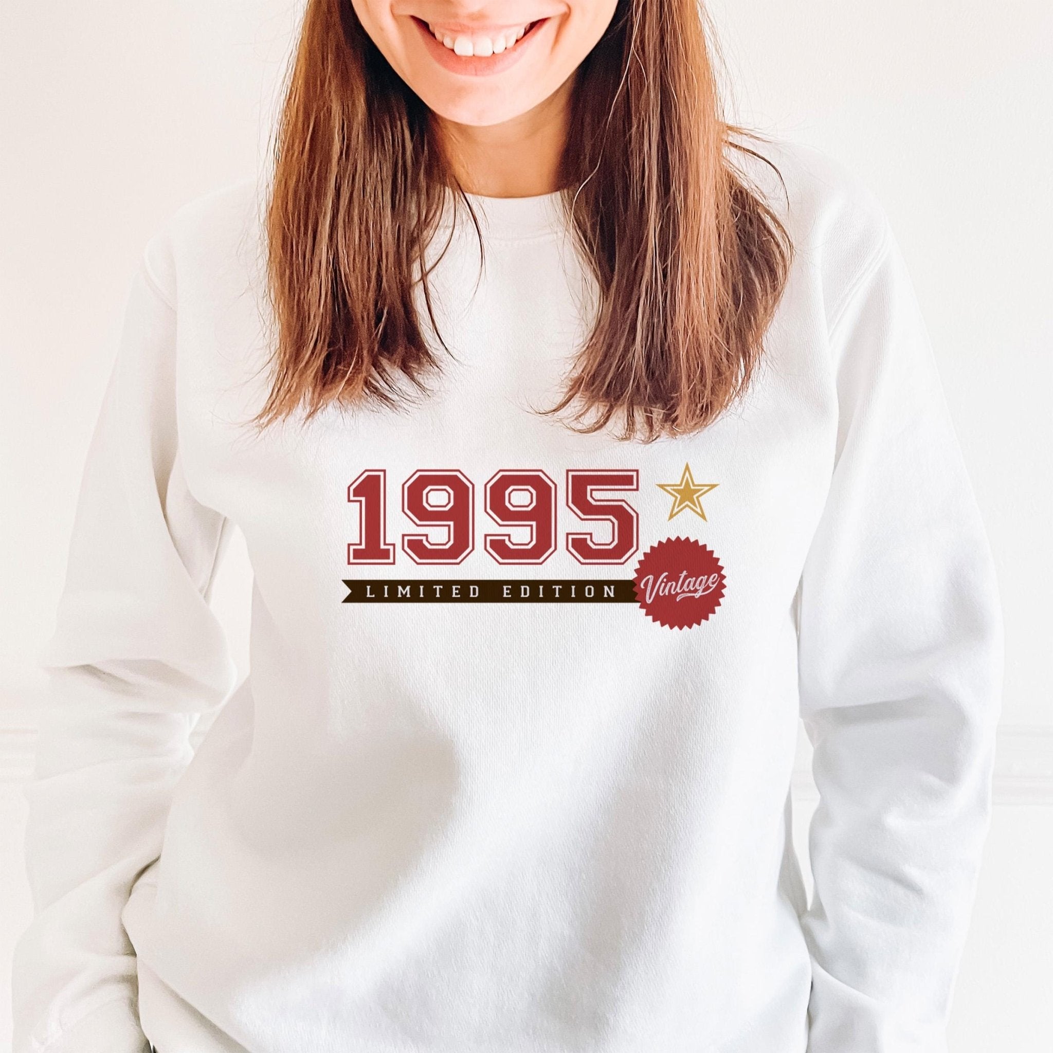 Personalised Retro Year Jumper Vintage Birthday Sweatshirt Limited Edition Gift for Men or Women 18th 21st 30th 40th 50th 60th