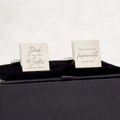 Personalised Wedding Day Cufflinks for Father of the Bride Dad Of All the Walks We've Taken This One Is my Favourite Engraved Gift