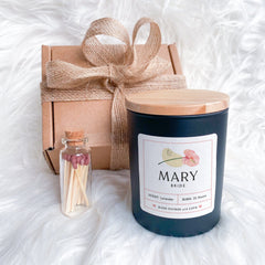 Personalised Wedding Role Candle With Name Gift For Bride Bridesmaid Maid Of Honour Mother Of The Bride Groom