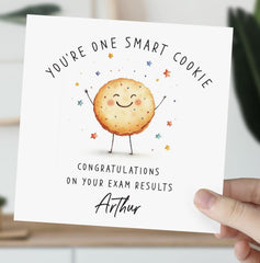 Personalised Your Exam Results Congratulations Card With Name You Are One Smart Cookie For Daughter Son Granddaughter Grandson Funny Card