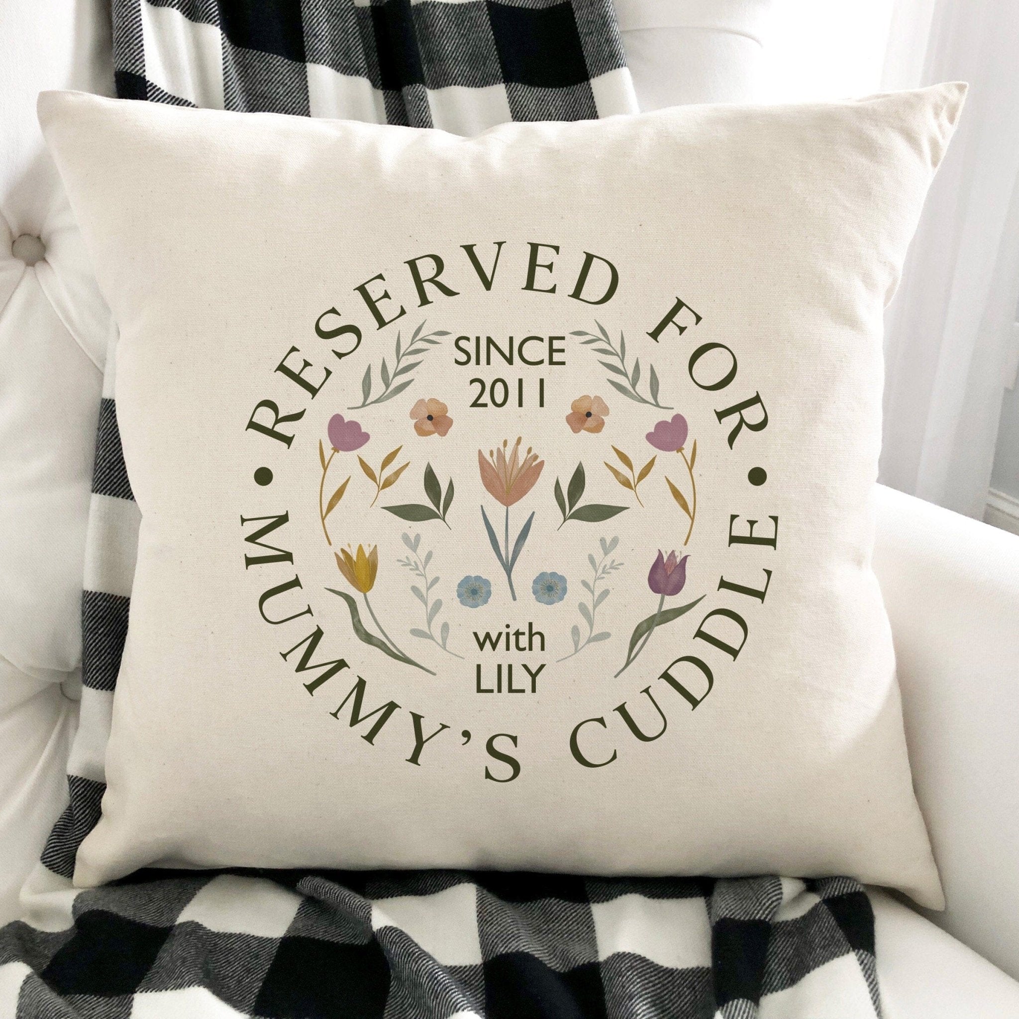 Reserved MummyS Cuddle Cushion Name Personalised MotherS Day Christmas Nanny
