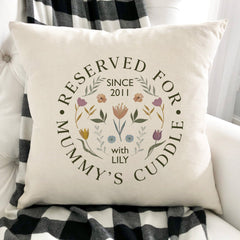 Reserved For Mummy'S Cuddle Cushion With Name Personalised Mother'S Day Christmas Gift For A Nanny