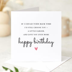 Romantic Birthday Card for Wife Husband Girlfriend Boyfriend Partner Heartfelt Love Card with Meaningful Birthday Gift for Him or Her