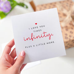 Romantic Card For Husband Wife Boyfriend Girlfriend I Love You Times Infinity Anniversary Birthdayvalentine's Day Card For Him Or Her