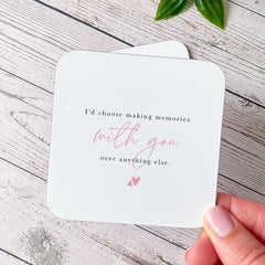 Romantic Mug & Coaster Gift Set Couple Present for Anniversary Birthday Valentine's Day Gift for Girlfriend Boyfirend Wife Husband