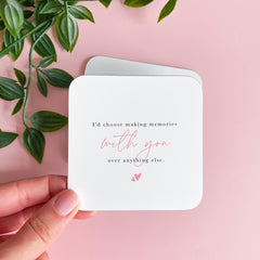 Romantic Mug & Coaster Gift Set Couple Present for Anniversary Birthday Valentine's Day Gift for Girlfriend Boyfirend Wife Husband