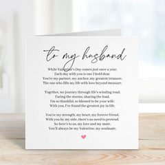 Romantic Valentine's Day Card for Husband Thoughtful Love Letter Sentimental Valentine's Keepsake for Him Perfect for Couples