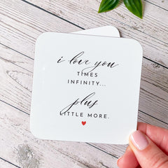 Romantic Valentine's Mug Gift for Girlfriend Boyfriend I Love You Times Infinity Anniversary Gift