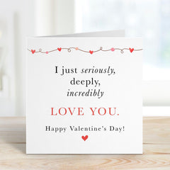 Romanticvalentine's Day Card For Husband Wife Boyfriend Girlfriend Thoughtful Love Card For Partner Cute Gift For Him Or Her I Love You