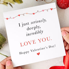 Romanticvalentine's Day Card For Husband Wife Boyfriend Girlfriend Thoughtful Love Card For Partner Cute Gift For Him Or Her I Love You