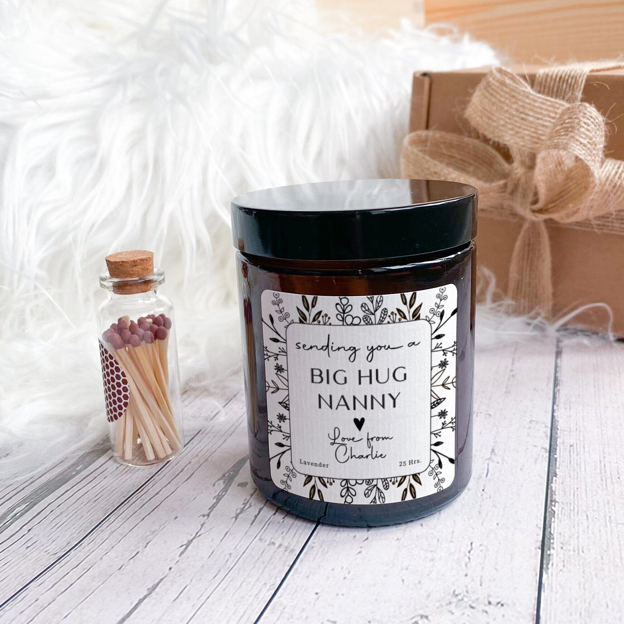 Sending You A Big Hug Candle Gift Box For Her Him Floral Design Scented Candle Thinking Of You Gifts Get Well Soon Sympathy