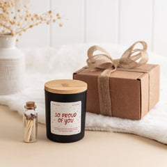So Proud Of You Scented Candle With Your Text Personalised Graduation Gift For Her Him Well Done Gcse Result