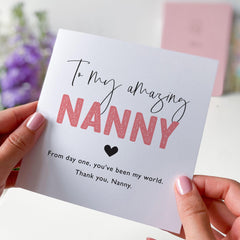 Special Nanny Card Christmas Mother's Day From Day One You Have Been My World To Celebrate Your Love And Care Card For Nanny