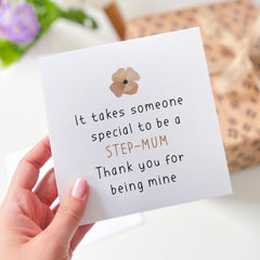 Step Mum Mother's Day Card Thank You Card for Stepmum Thoughtful Greeting Card for Bonus Mum Birthday Card for Step Mother Appreciation Gift