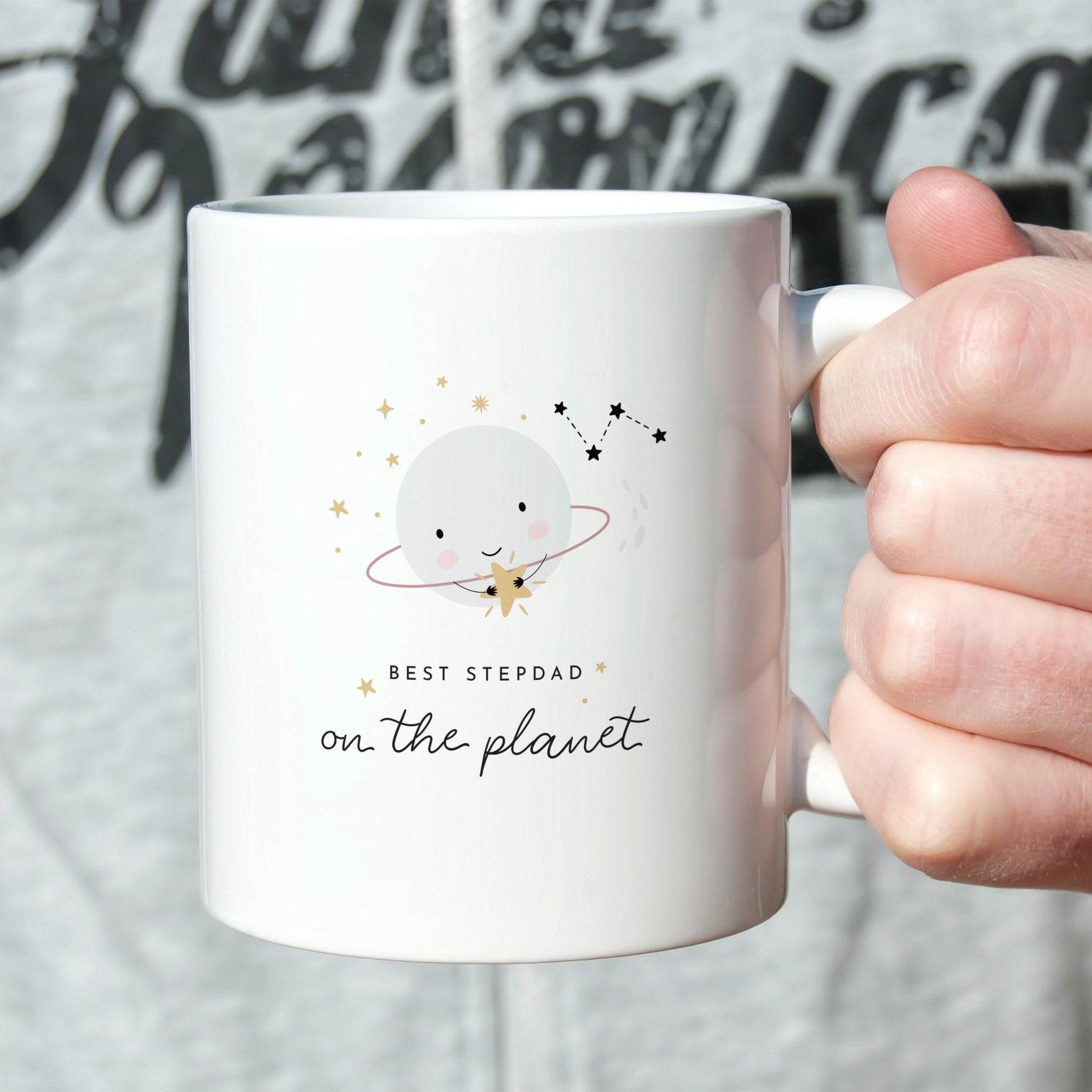 Stepdad Mug Best Stepdad on Planet Bonus Dad Fathers Day Birthday Christmas Keepsake Coffee Cup Funny Special Present Him