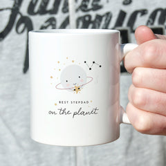 Stepdad Mug Best Stepdad on the Planet Gift for Bonus Dad Father's Day Birthday Christmas Keepsake Coffee Cup Funny Special Present for Him