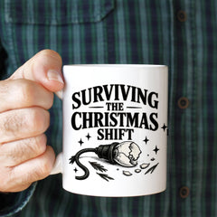 Surviving the Christmas Shift Mug, Xmas Funny Work Gift