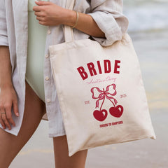 Team Bride Tote Bag Gift Bridesmaid Maid of Honour Mother of the Bride Groom Flower Girl Bridal Shower Gift Hen Beach Party Trip Keepsake